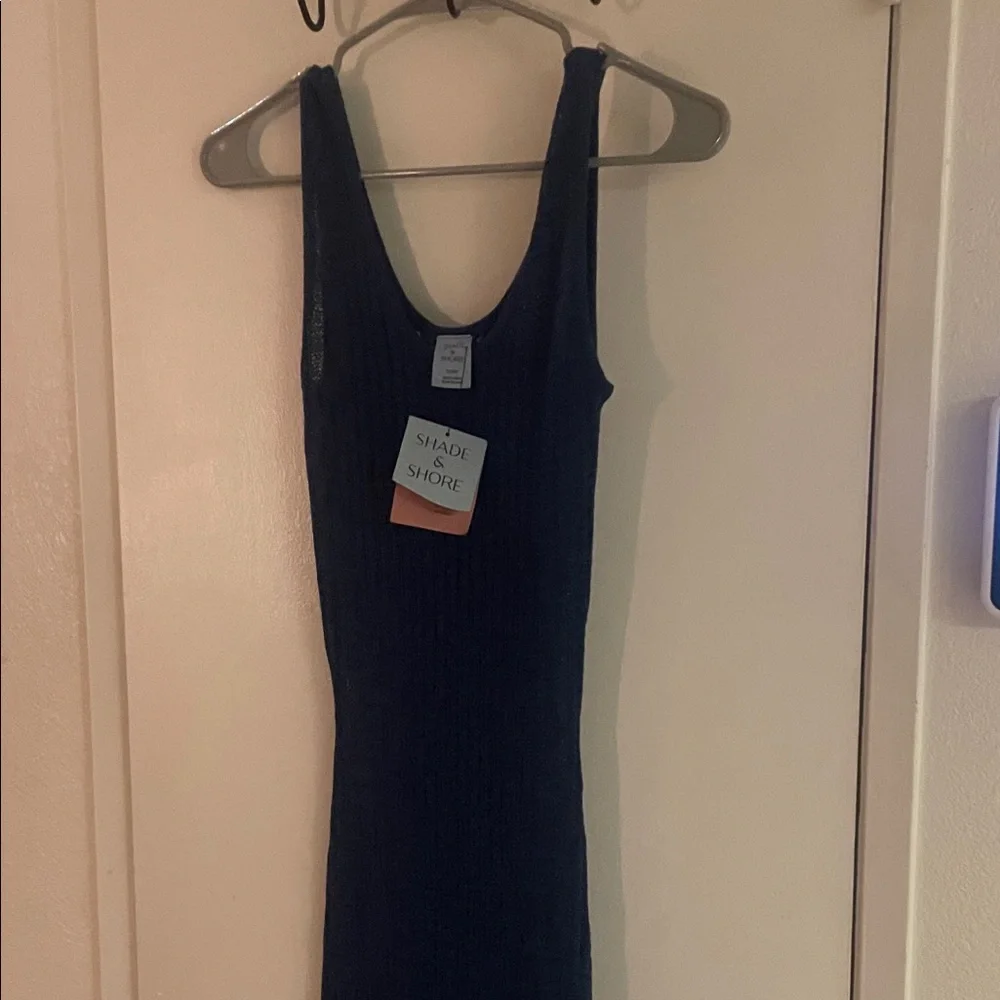 Shade & Shore Teal Open Knit Maxi Swim Cover Up Dress NWT Size S